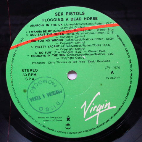 SEX PISTOLS (セックス・ピストルズ)  - Flogging A Dead Horse (Portugal Orig.LP/Promo Stamp Lbl.)