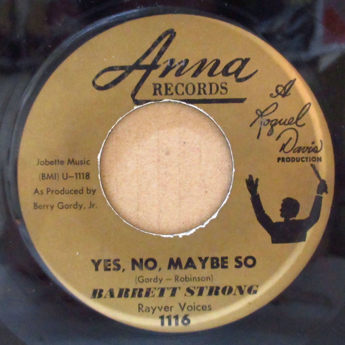 BARRETT STRONG (バレット・ストロング)  - Yes, No, Maybe So (US Orig.7"/Anna-1116)