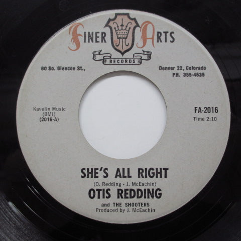 OTIS REDDING & THE SHOOTERS - She's All Right ('67 Reissue Finer-2016)