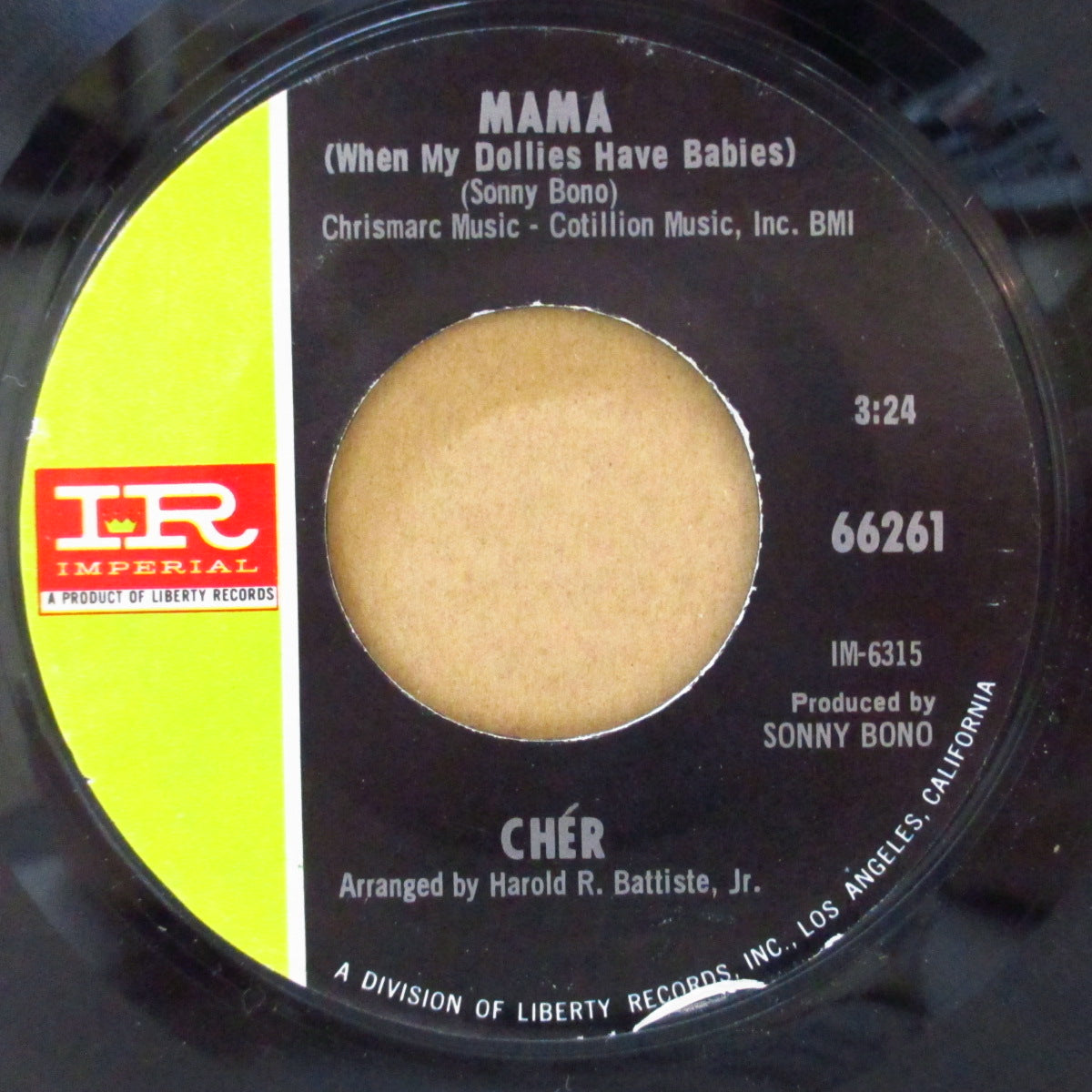 CHER (シェール)  - You Better Sit Down Kids / Mama (US Orig.7"+CS)