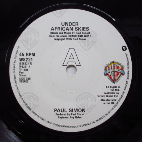 PAUL SIMON (ポール・サイモン)  - Under African Skies (UK Orig+PS)