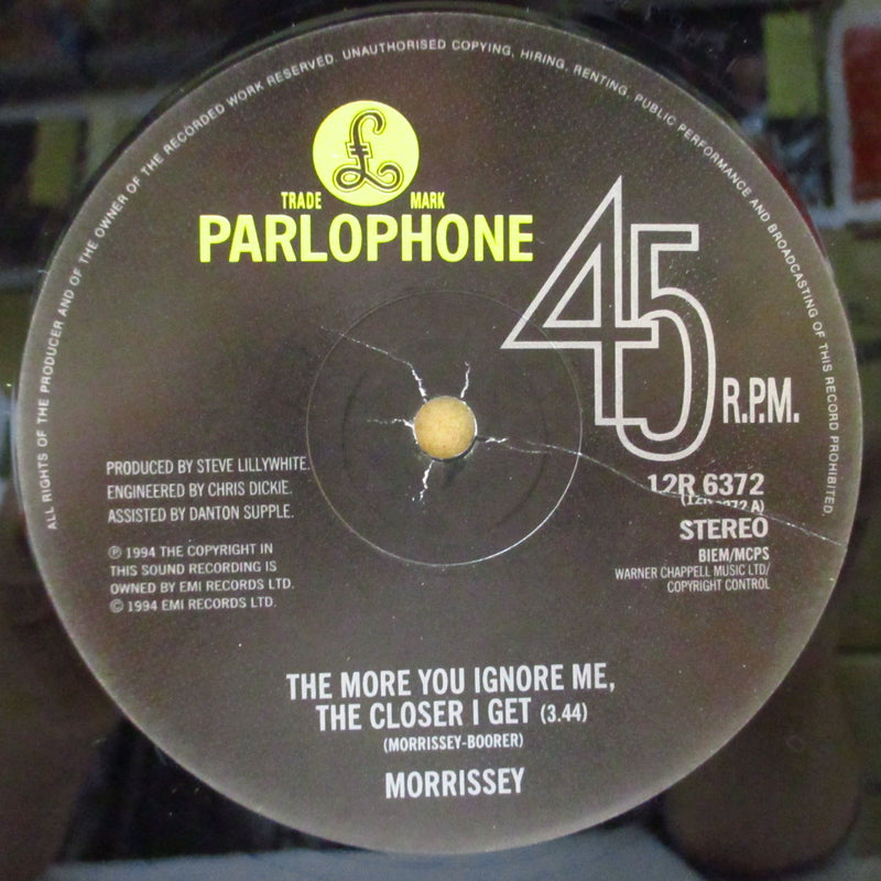 MORRISSEY (モリッシー)  - The More You Ignore Me, The Closer I Get (UK 限定 12"+ポスター/ステッカー付きナンバリング入りジャケ)