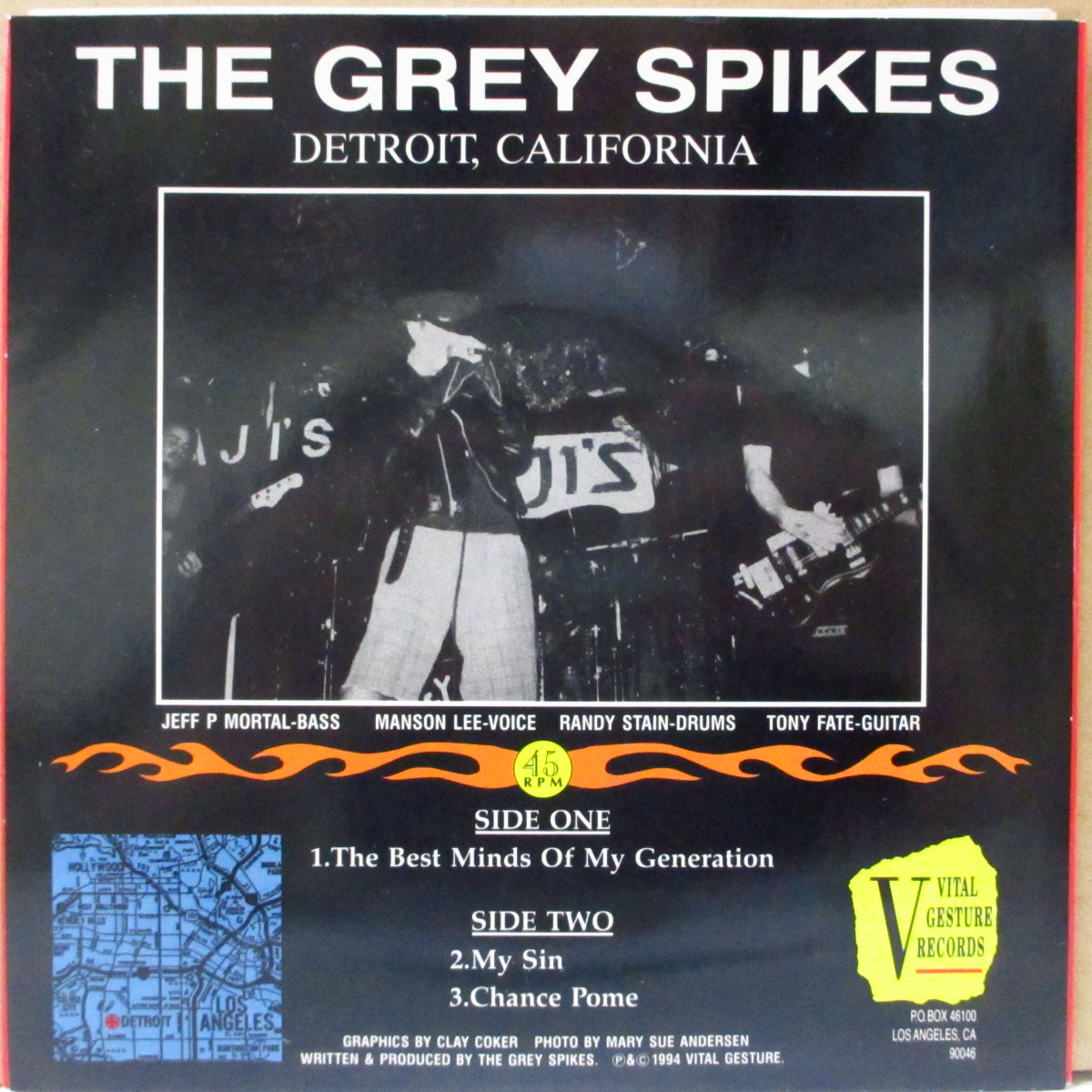 GREY SPIKES, THE (ザ・グレー・スパイクス)  - Detroit, California (US Orig.7"+Sticker)