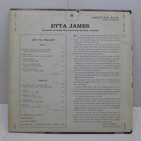 ETTA JAMES (エタ・ジェームス)  - Etta James (3rd) (US:Orig.MONO)