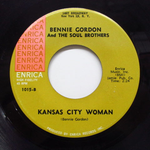 BENNY GORDON & THE SOUL BROTHERS - Kansas City Woman / Camel Walk