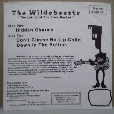 WILDEBEESTS, THE - Hidden Charms (German Orig.Mono 7"EP)