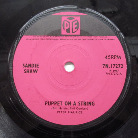 SANDIE SHAW - Puppet On A String (UK Orig.Flat Center)