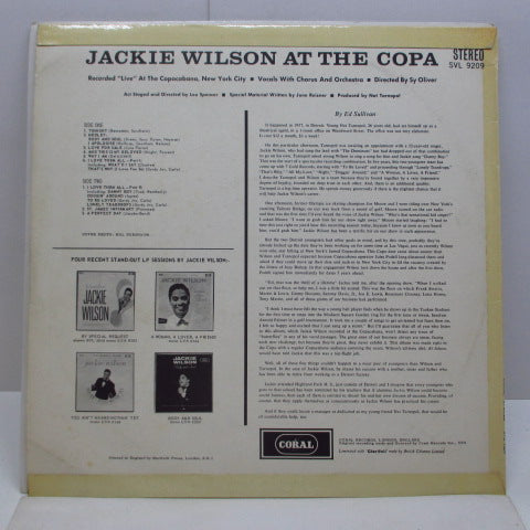 JACKIE WILSON (ジャッキー・ウィルソン) - At The Copa (UK Orig.Stereo LP/CFS)