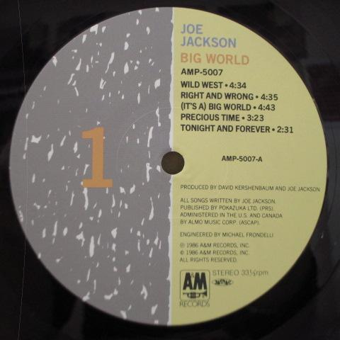 JOE JACKSON (ジョー・ジャクソン) - Big World (Japan オリジナル 2xLP+インサート/帯欠)