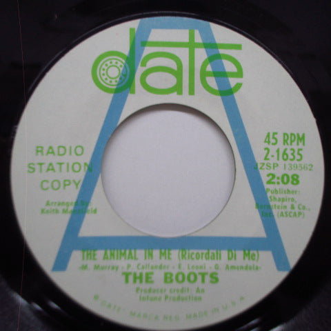 BOOTS, THE - The Animal In Me (US Promo 7")