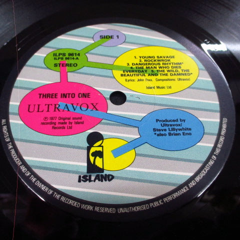 ULTRAVOX-Three Into One (UK 80's Reissue LP / Color Lbl.)