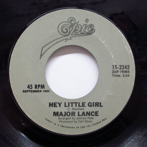 MAJOR LANCE - Hey Little Girl / The Matador (80's Reissue)