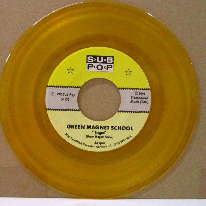 GREEN MAGNET SCHOOL (グリーン・マグネット・スクール)  - Signed / Slipper (US Ltd.Yellow Clear Vinyl 7")