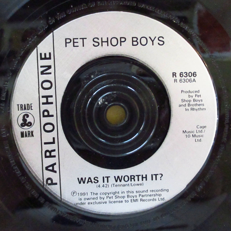 PET SHOP BOYS (ペット・ショップ・ボーイズ)  - Was It Worth It ? (UK オリジナル 7インチ+光沢固紙ジャケ)