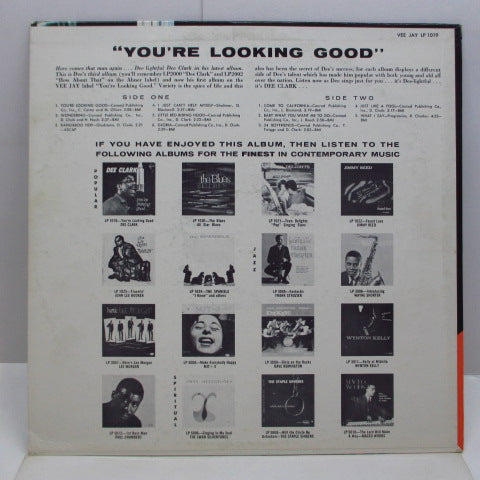DEE CLARK (ディー・クラーク) - You're Looking Good.... (US 60's 2nd Press Mono LP)