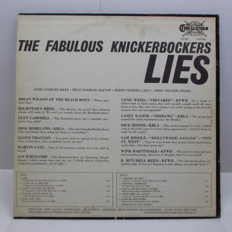 KNICKERBOCKERS - Lies (US Orig.Stereo LP）
