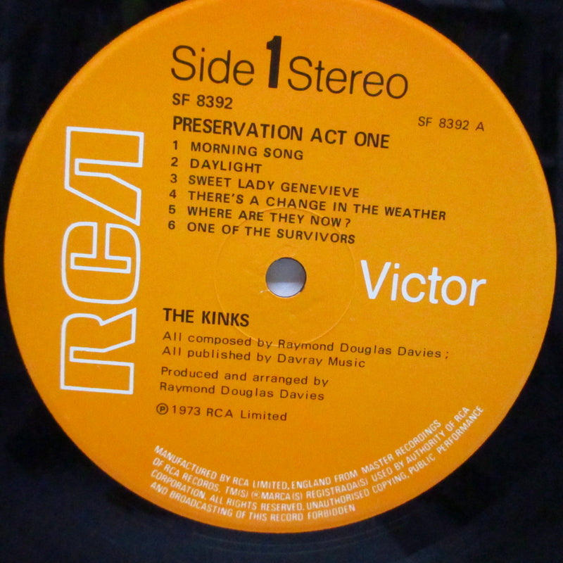 KINKS (キンクス) - Preservation Act.1 (UK オリジナル LP+インサート)