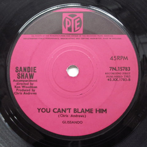 SANDIE SHAW - You Can't Blame Him (UK Orig: Flat Center)