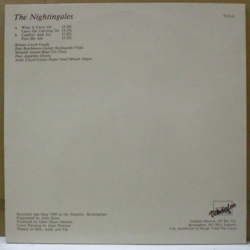 NIGHTINGALES, THE (ザ・ナイチンゲールズ)  - What A Carry On +3 (UK オリジナル 12"+フレキシ 7",インサート/レアステッカー付きジャケ)
