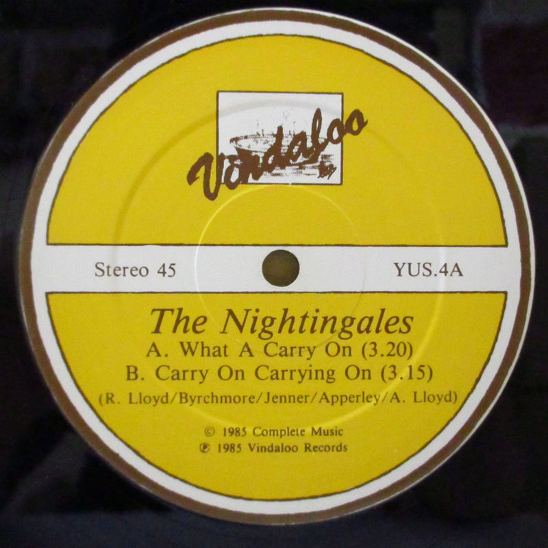 NIGHTINGALES, THE (ザ・ナイチンゲールズ)  - What A Carry On +3 (UK オリジナル 12"+フレキシ 7",インサート/レアステッカー付きジャケ)