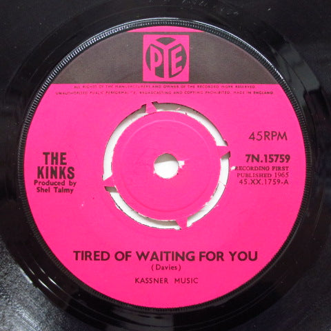 KINKS - Tired Of Waiting For You (UK Orig.Round Center)