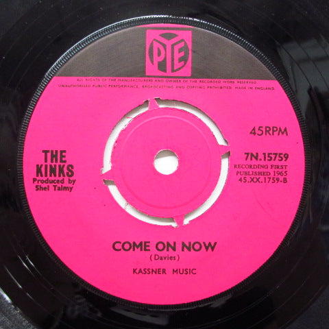 KINKS (キンクス) - Tired Of Waiting For You (UK Orig.Round Center 7")
