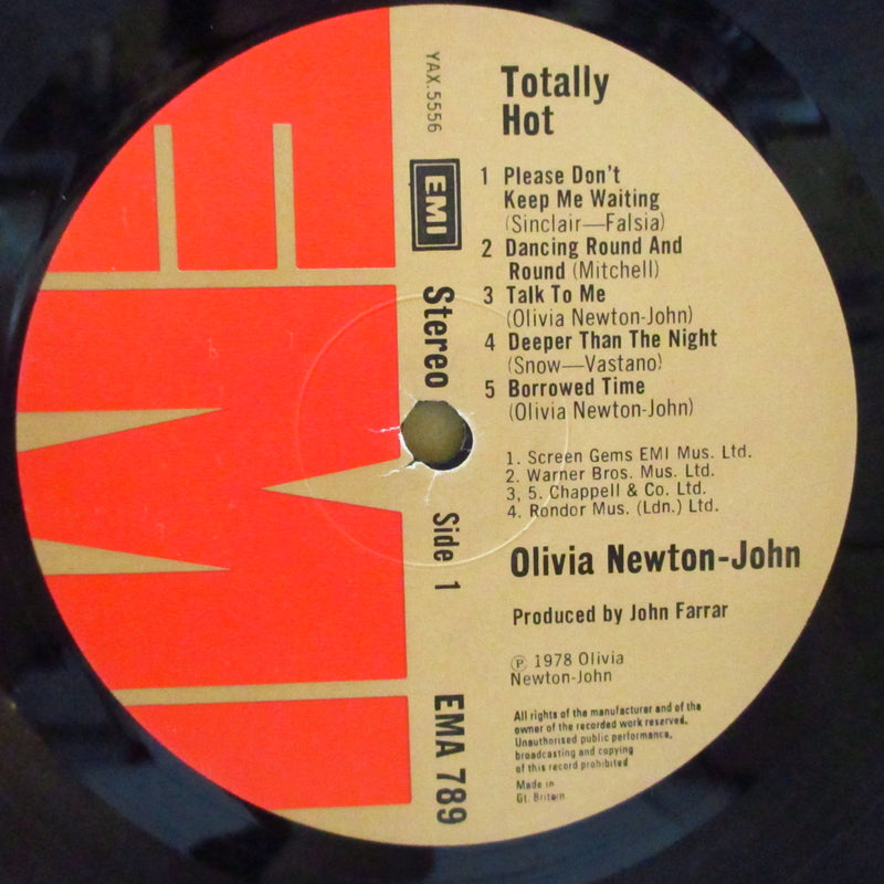 OLIVIA NEWTON JOHN (オリヴィア・ニュートン・ジョン)  - Totally Hot (UK オリジナル LP+インナー)
