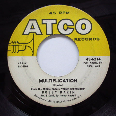 BOBBY DARIN (ボビー・ダーリン - Multiplication / Irresistible You (US Orig.7")