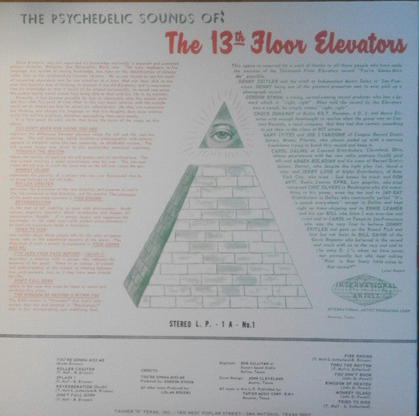 13TH FLOOR ELEVATORS (サーティース・フロア・エレヴェーターズ)  - The Psychedelic Sounds Of (US Ltd.Re Stereo LP/New)