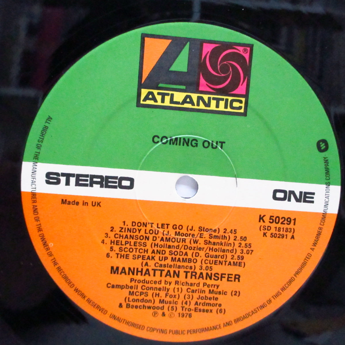 MANHATTAN TRANSFER (マンハッタン・トランスファー) - Coming Out (UK