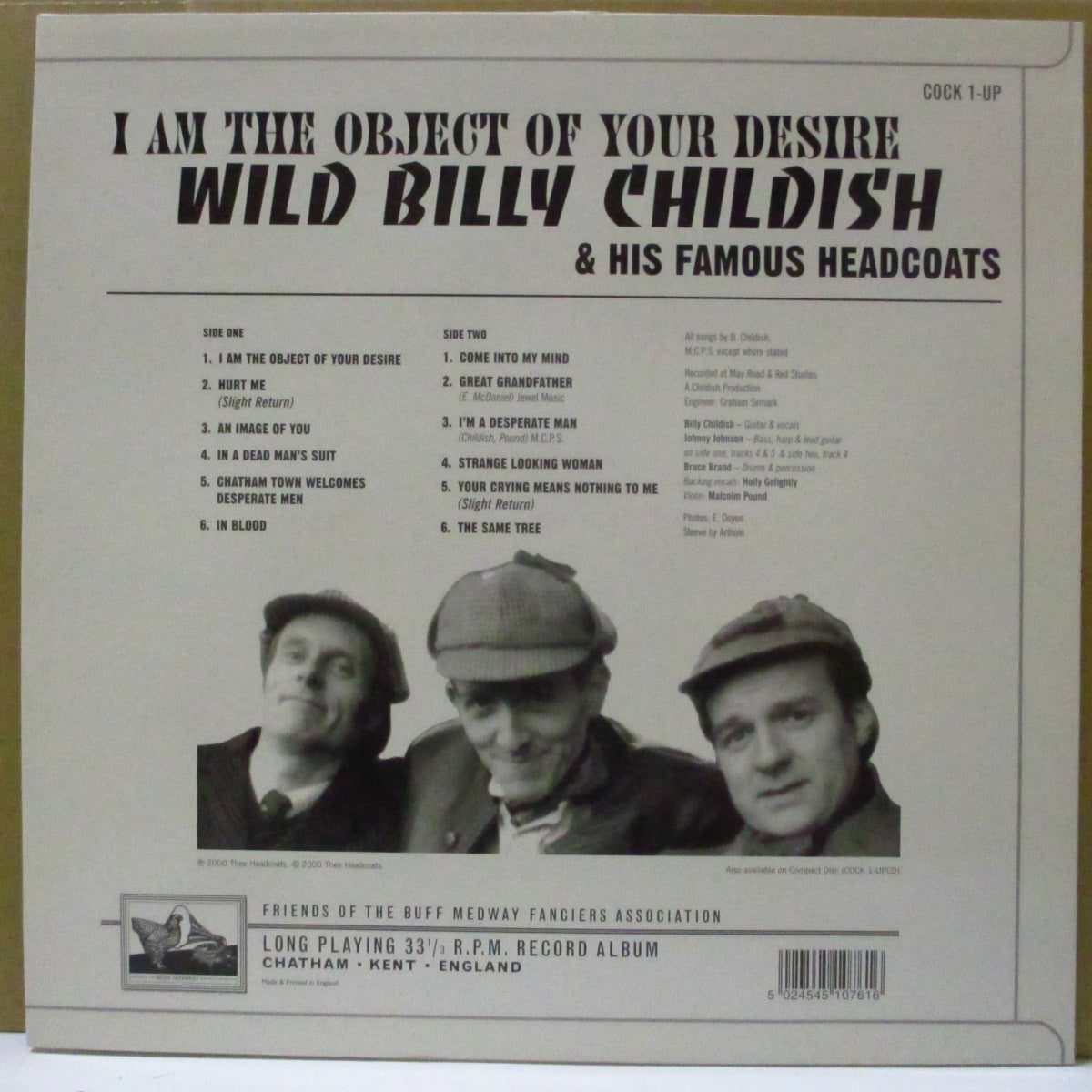 WILD BILLY CHILDISH u0026 HIS FAMOUS HEADCOATS (ビリー・チャイルディッシュ) - I Am The  Object Of Your Desire (UK オリジナル LP)