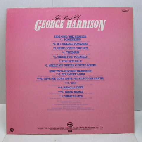 GEORGE HARRISON (ジョージ・ハリスン)  - The Best Of George Harrison (UK '81 M.F.P.Reissue)