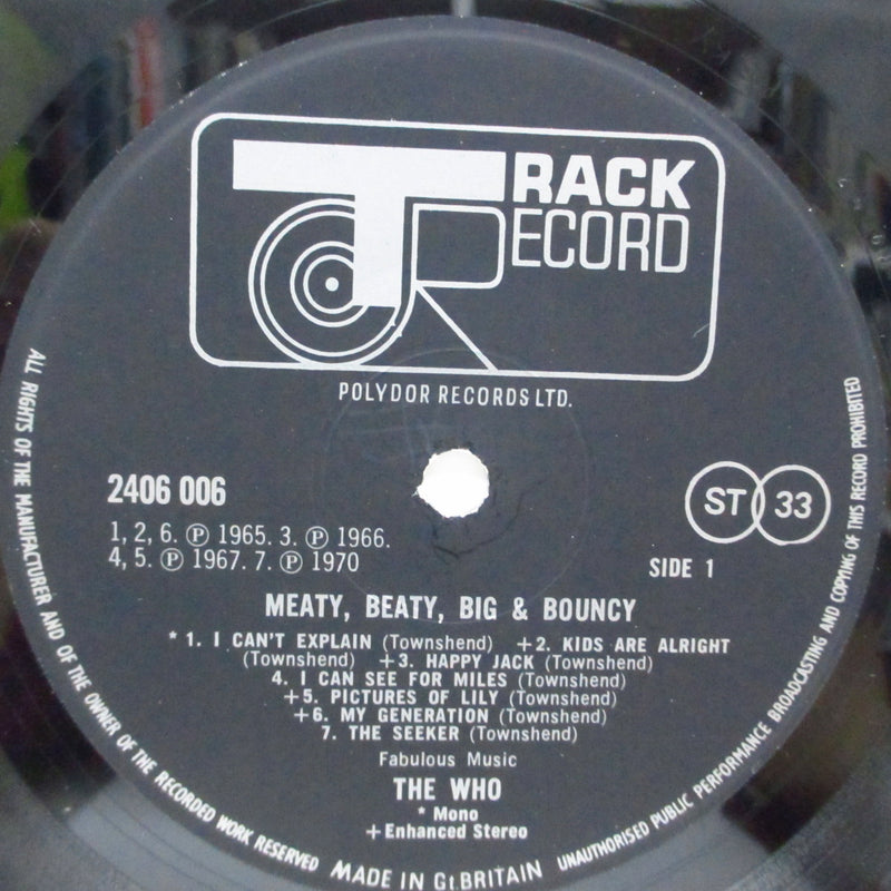 WHO (フー)  - Meaty Beaty Big & Bouncy (UK オリジナル LP/太文字GS