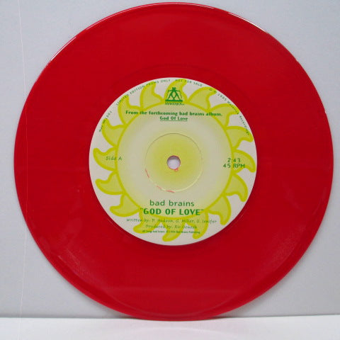 BAD BRAINS (バッド・ブレインズ) - God Of Love (US 限定プロモ「レッドヴァイナル」 7"+ナンバリング入ジャケ)