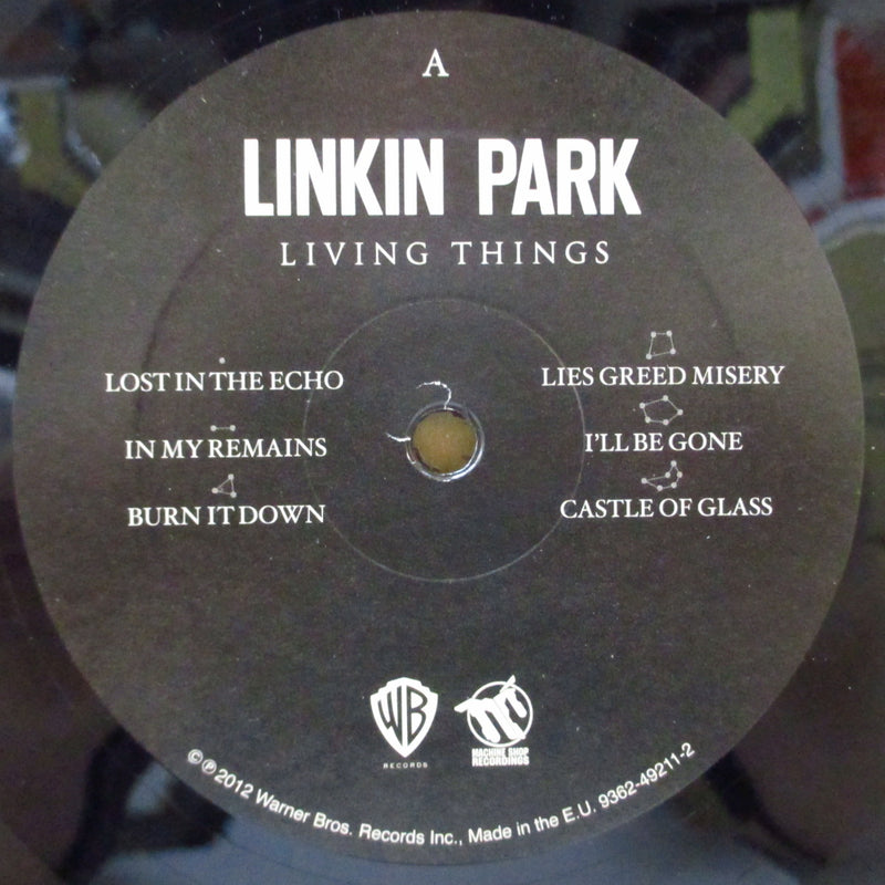 LINKIN PARK (リンキン・パーク)  - Living Things (EU '16 再発「ブラックヴァイナル」LP+2x光沢ソフト紙インサート/光沢見開きジャケ)