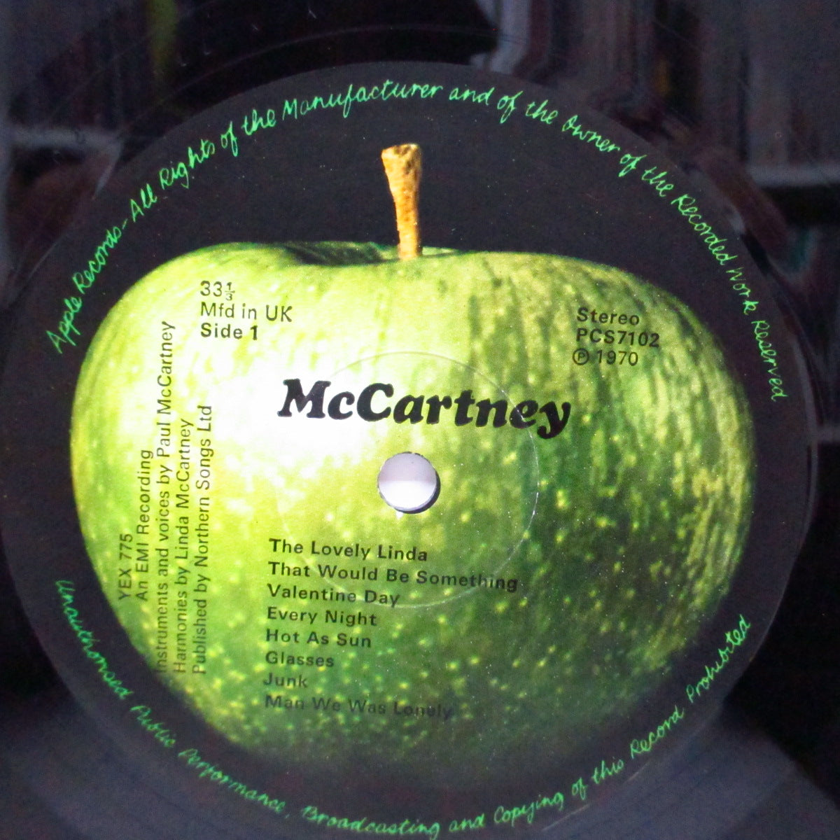 PAUL McCARTNEY (ポール・マッカートニー)  - McCartney (UK オリジナル「濃緑ラベ」LP/全面コーティング見開ジャケ#1) 