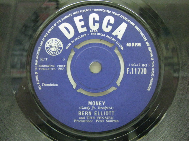 BERN ELLIOT & THE FENMEN - Money / Nobody But Me (UK Orig.Round Center)