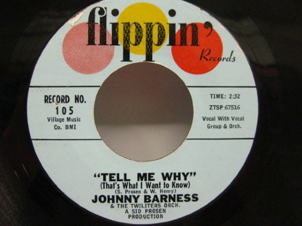 JOHNNY BARNESS  - Tell Me Why / No Love For Me