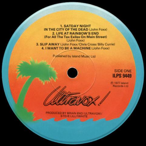 ULTRAVOX (ウルトラヴォックス)  - S.T. [1st Album] (UK 再発パームツリーラベ LP/Single CVR)