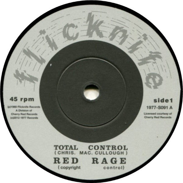 RED RAGE (レッド・レイジ)  - Total Control (Japan 限定プレス正規再発7"「廃盤 New」)