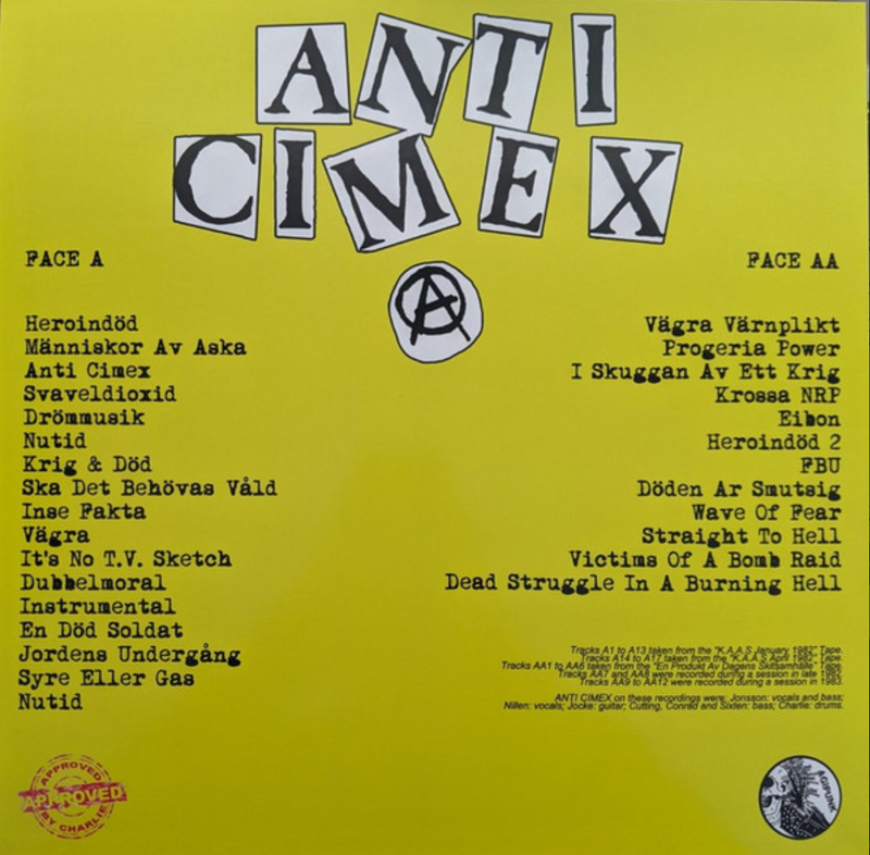ANTI CIMEX (アンチサイメックス) - The Complete Demos Collection 1982 - 1983 (Italy Limited LP/ New)