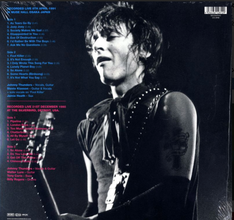 JOHNNY THUNDERS (ジョニー・サンダース ) - Live In Osaka '91 And Detroit '80 (UK Limited 2xLP/ New)