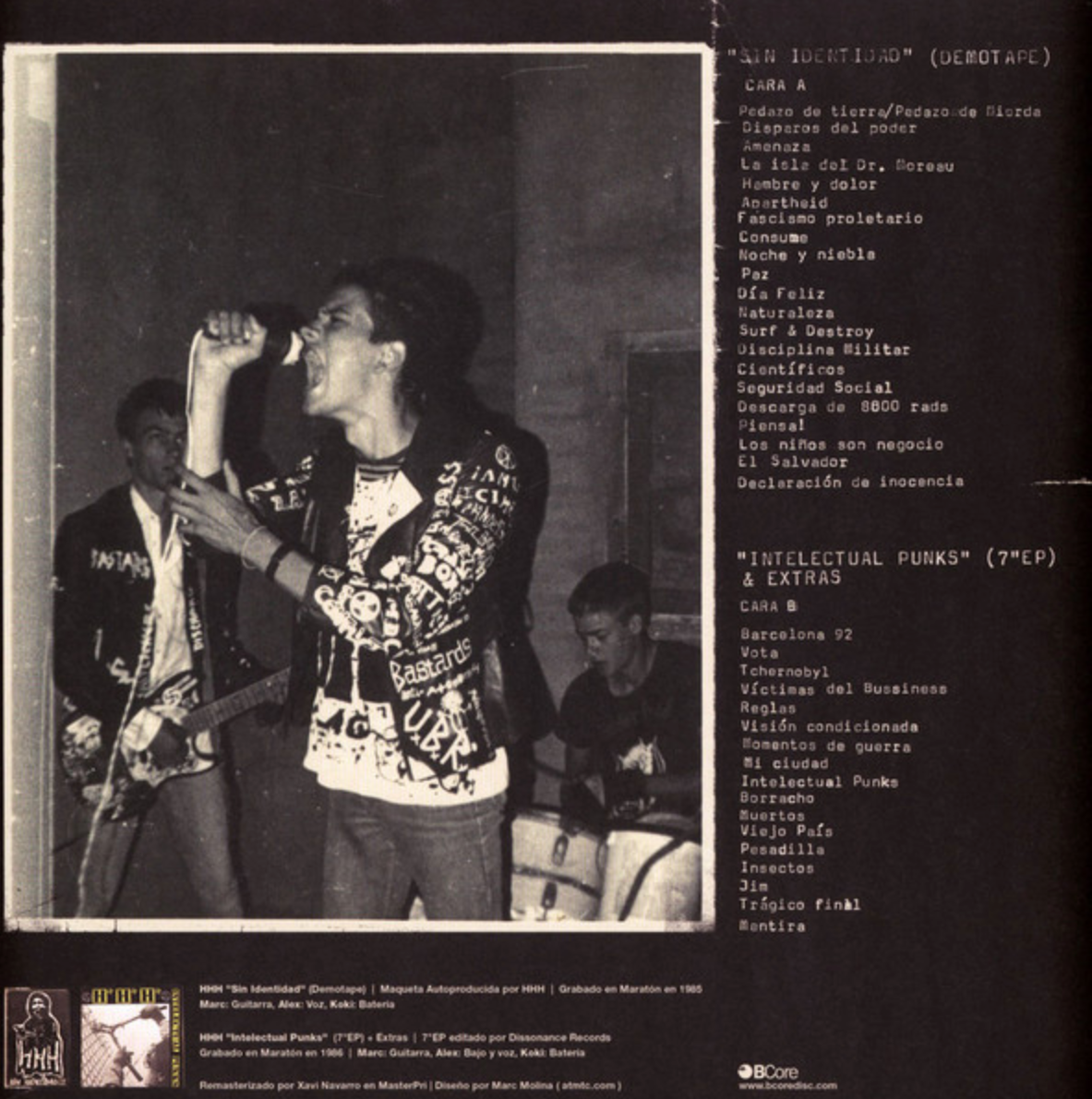 HHH (Harina de Huesos Humanos) - Sin Identidad / Intelectual Punks (Spain Ltd.Reissue LP/ New)