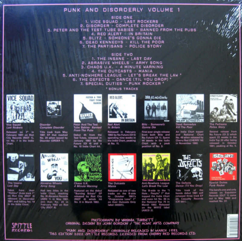 V.A. (UK82 ハードコア・コンピ) - Punk And Disorderly (Italy Ltd.Reissue LP/ New)