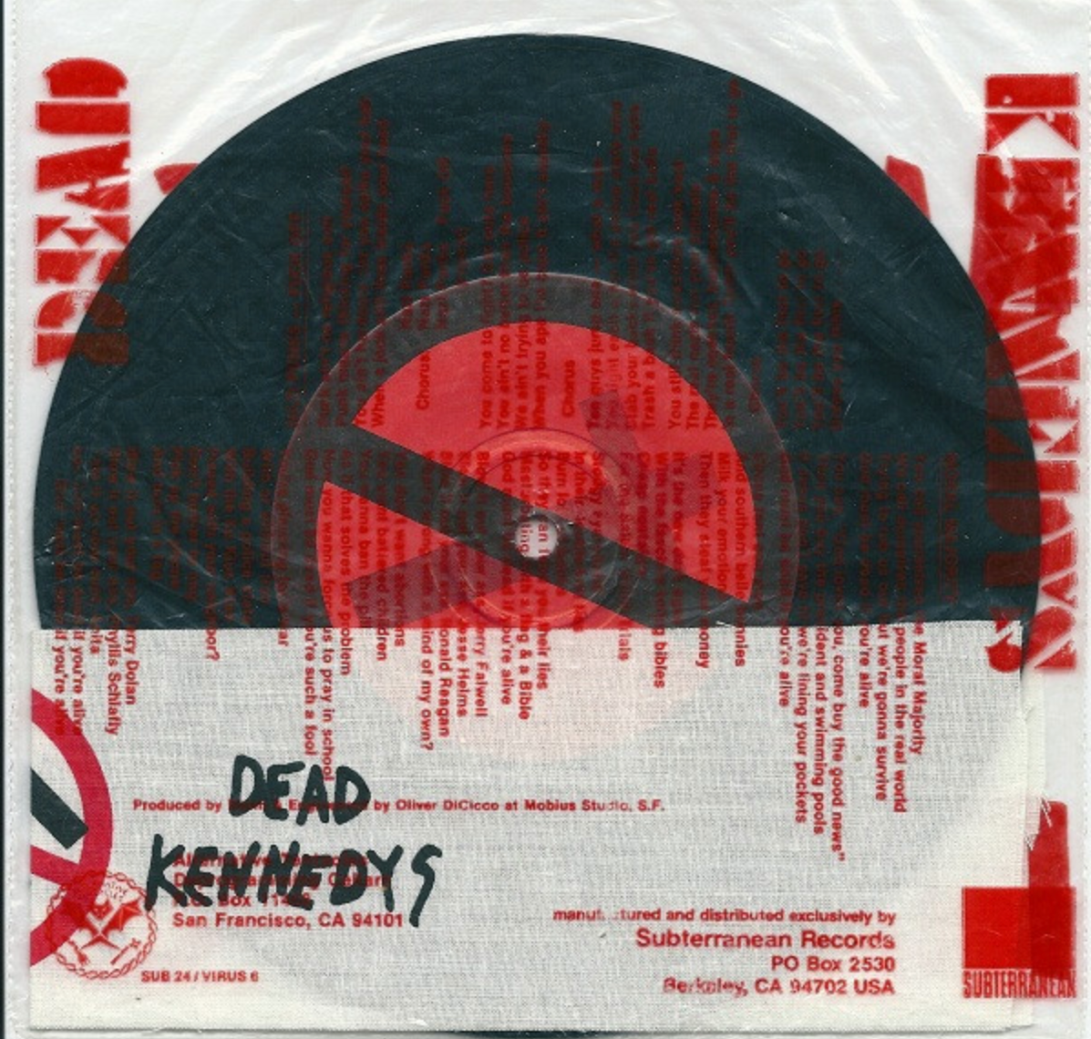 DEAD KENNEDYS (デッド・ケネディーズ) - Nazi Punks Fuck Off! (US Ltd.Reissue 7"/New)