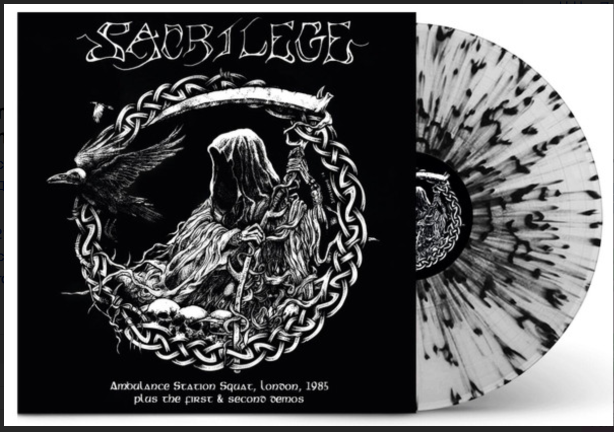 SACRILEGE (サクリレジ) - Ambulance Station Squat, London, 1985 Plus The First & Second Demos (UK Ltd.Clear & Black Splatter Vinyl LP+GS/ New)