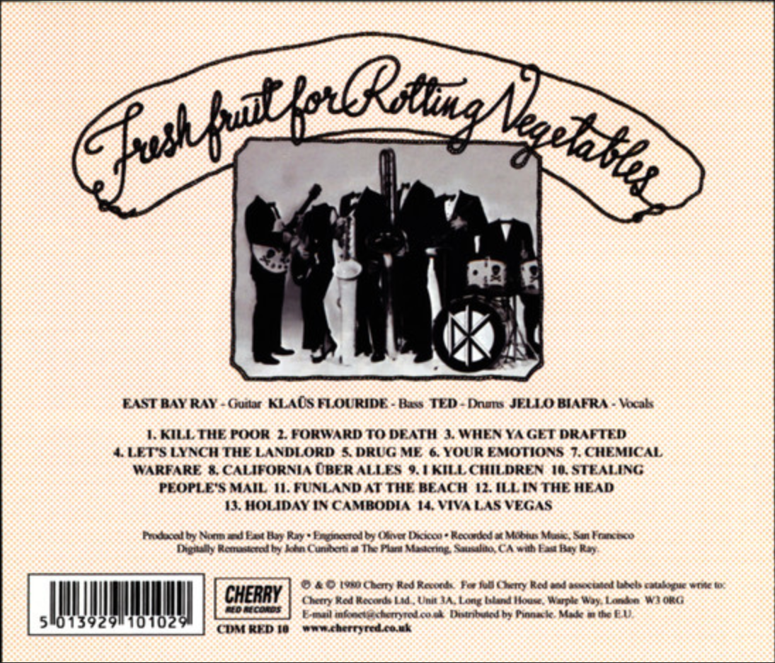 DEAD KENNEDYS (デッド・ケネディーズ) - Fresh Fruit For Rotting Vegetables (UK Ltd.Reissue CD/ New)