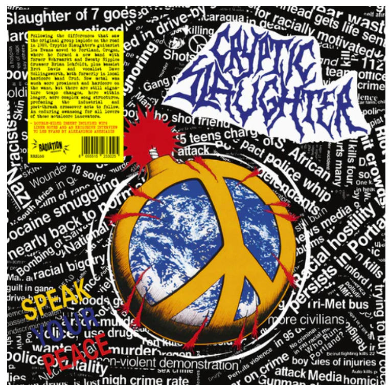 CRYPTIC SLAUGHTER (クリプティック・スローター) - Speak Your Peace (Italy 150 Ltd.Reissue Blue Vinyl LP/ New)