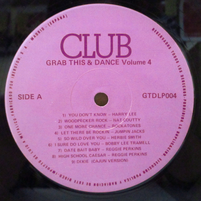 V.A. (50's & 60's R&B/ロカビリー人気コンピ)  - Grab This & Dance Vol.4 (UK オリジナル LP)