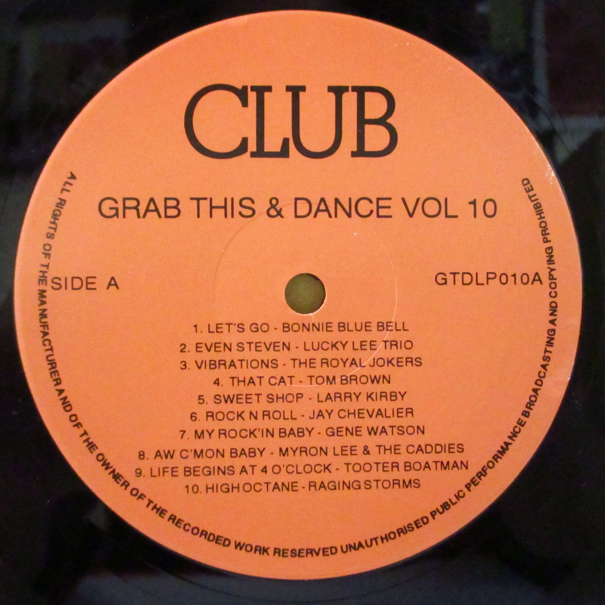 V.A. (50's & 60's R&B/ロカビリー人気コンピ)  - Grab This & Dance Vol.10 (UK オリジナル LP)